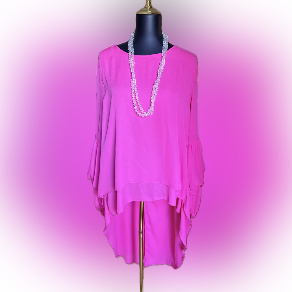 Chic Fuchsia Women's Tunic Top